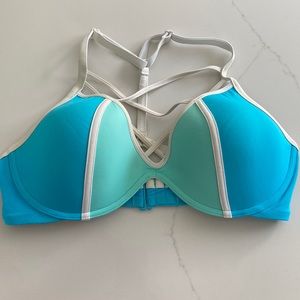Victorias Secret PINK color block bikini top cut out L DD